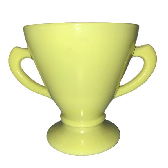 Vintage 1940s Hazel-Atlas Moderntone Platonite Bright Yellow Cream & Sugar Set - Picture 8 of 11